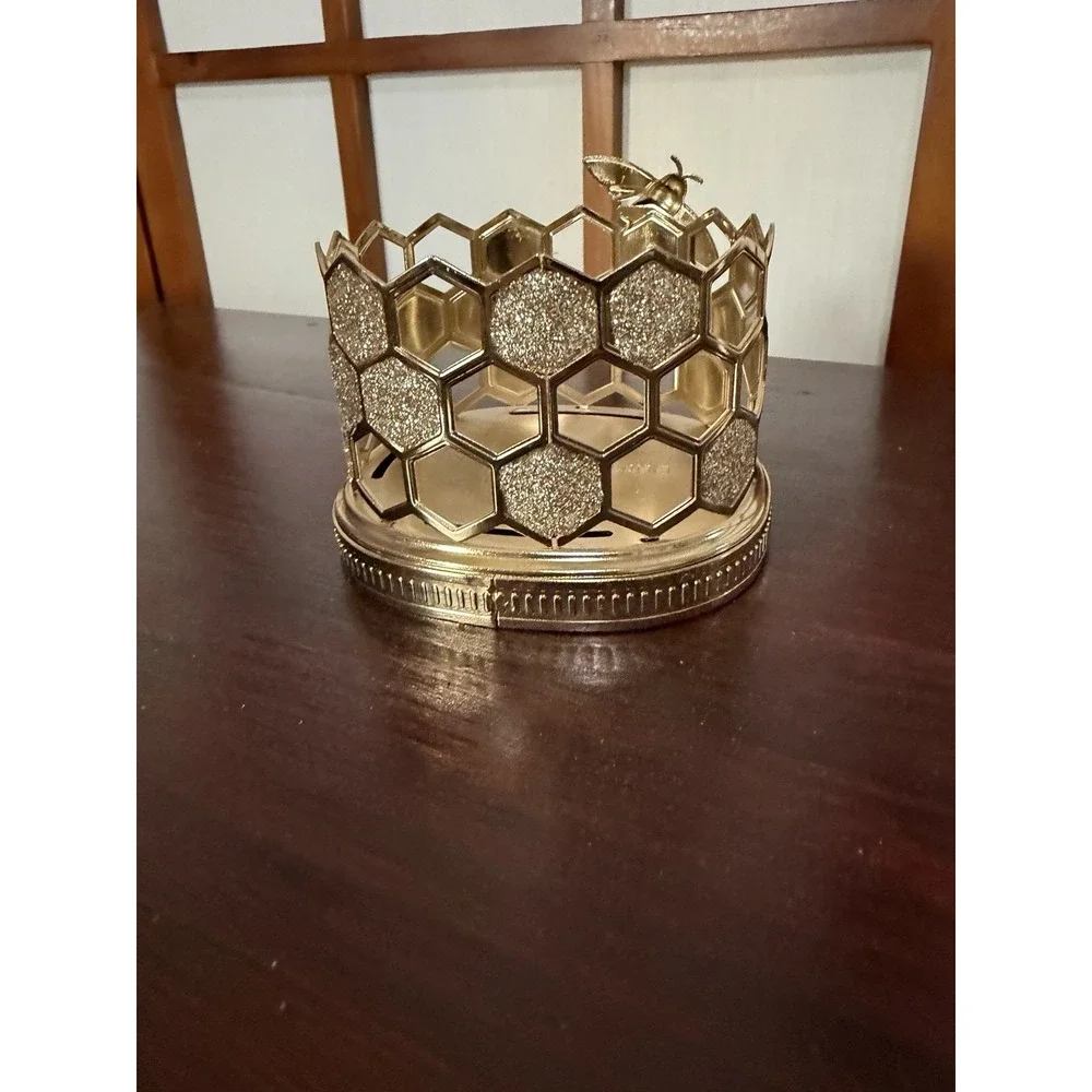 Bath & Body Works Honey Bee Gold Honeycomb Metal Soap Holder 3.5